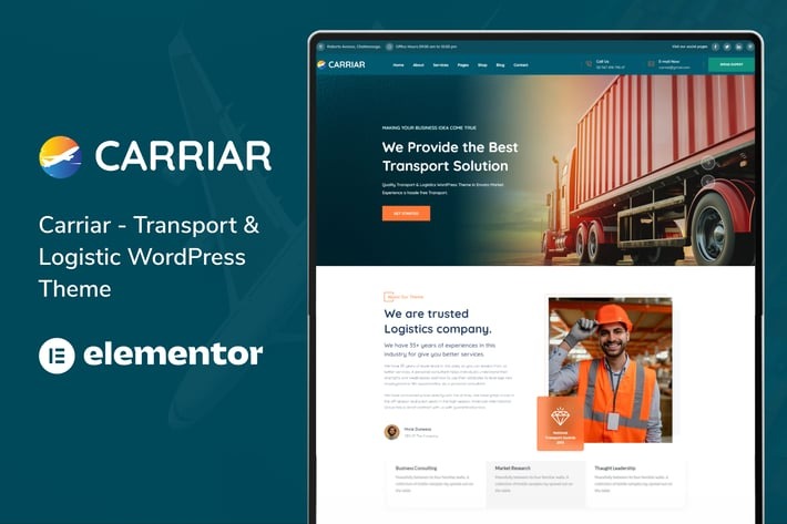 Carriar 1.0.3 – Transport & Logistic WordPress Theme
