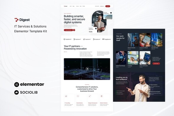 Digest  – IT Services & Solutions Elementor Template Kits