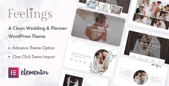 Feelings 1.0.5 – Wedding & Planner WordPress Theme