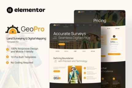 Geopro - Land Surveying & Digital Mapping Elementor Template Kits
