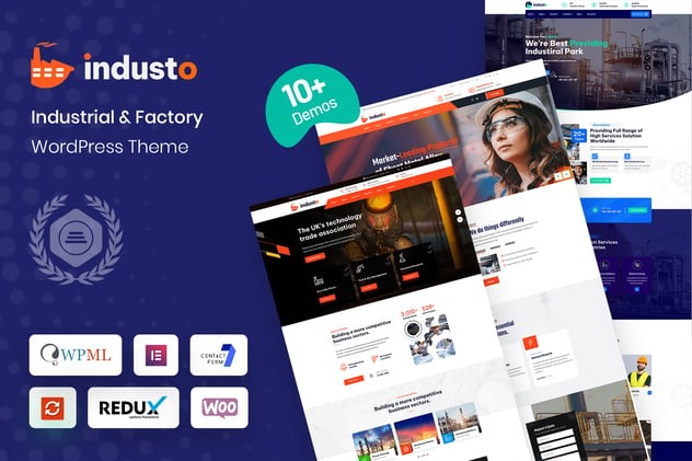Industo 1.0.8 – Industrial Industry & Factory WordPress