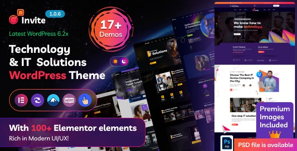 Invite 1.0.9 – IT Solutions & Technology WordPress Theme