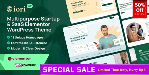 iori 1.0.8 – Multipurpose Startup & SaaS Software Technology Elementor WordPress Theme