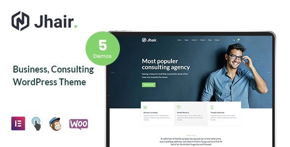 Jhair 2.0.6 – Business, Consulting WordPress Theme