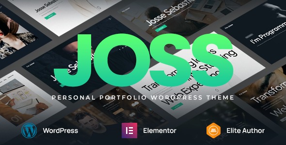 Joss 1.0.1 – Personal Portfolio WordPress Theme