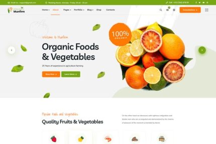 Munfirm - Organic Food Store WordPress Theme
