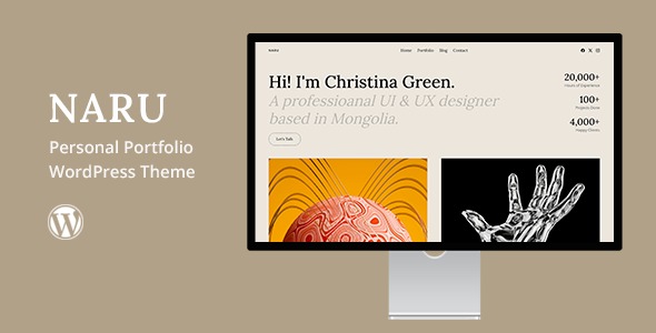 Naru 1.0 – Personal Portfolio WordPress Theme