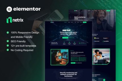 Netrix - Cyber Security Services Elementor Template Kits