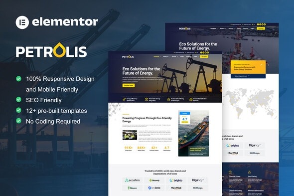 Petrolis 1.0 – Oil Company & Industrial Elementor Pro Template Kit