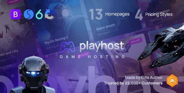 Playhost 1.0.2 – Game Hosting Server Website Template