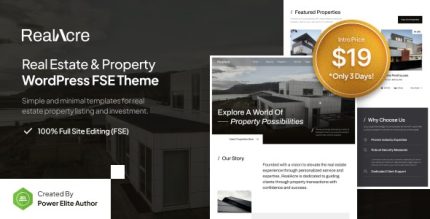 RealAcre - Real Estate & Property Full Site Editing WordPress Theme