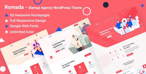 Romada 1.1.3 – Startup Agency WordPress Theme
