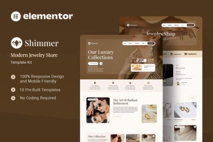 Shimmer - Modern Jewelry Store Elementor Template Kits