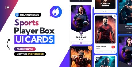 Struninn Sports Player - UI Cards for Elementor