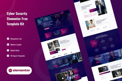 Sybergad - Cybersecurity Services Elementor Template Kits