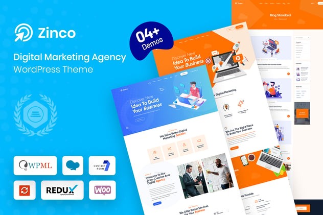 Zinco 1.1.5 – Digital Marketing Agency WordPress Theme
