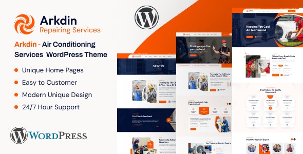 Arkdin 1.2 – Air Conditioning Services WordPress Theme