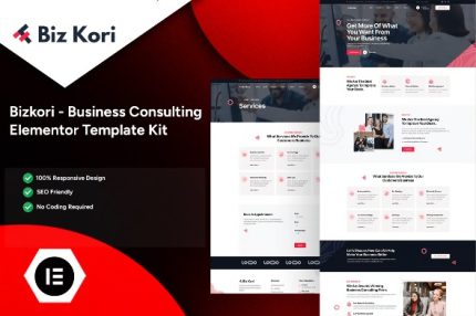 Bizkori - Business Consulting Elementor Template Kits