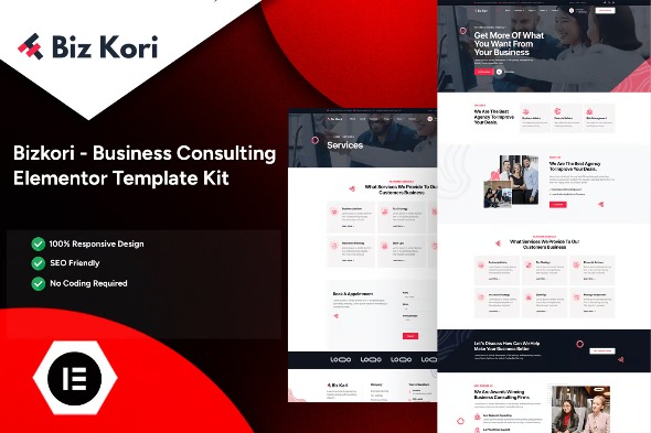 Bizkori  – Business Consulting Elementor Template Kits