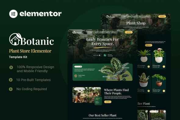 Botanic  – Plant Store Elementor Template Kits