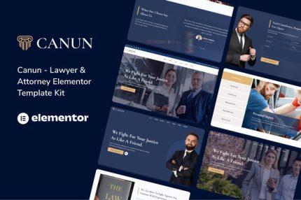 Canun - Lawyer Attorney and Law Firm Elementor Template Kits