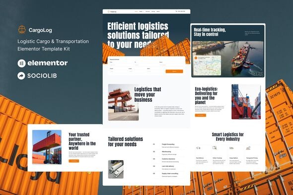 CargoLog  – Logistic Cargo & Transportation Elementor Template Kits