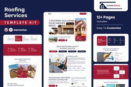 Coverroofs - Roofing Services Elementor Template Kits