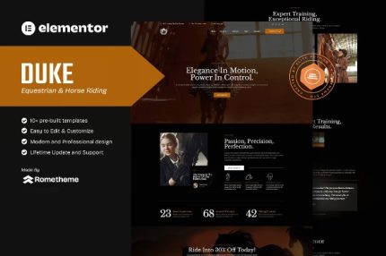 Duke - Equestrian & Horse Riding Elementor Template Kits