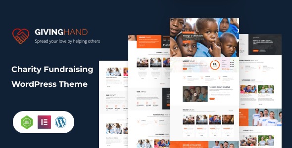 Giving hand 1.0 – Charity/Fundraising WordPress Theme