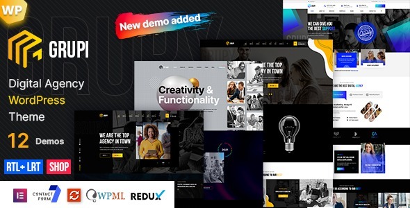 Grupi 1.5.7 – Digital Agency WordPress Theme