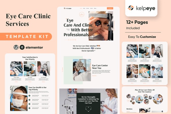 Kelpeye  – Optometrist & Eye Care Elementor Template Kits