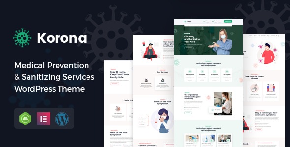 Korona 1.4 – Medical Prevention & Sanitizing Services WordPress Theme
