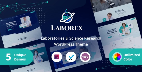 Laborex 2.0 – Laboratory & Research WordPress Theme
