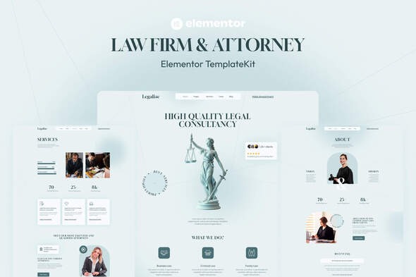 Legalize  – Law Firm & Attorney Elementor Template Kits