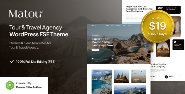 Matour 1.0.2 – Tour & Travel Agency FSE WordPress Theme