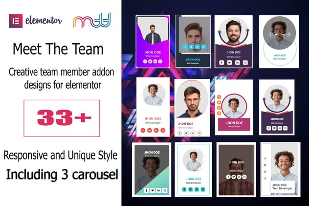 Meet The Team for Elementor 2.8