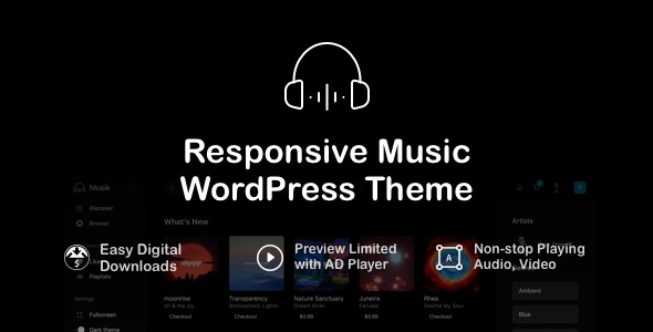 Musik 4.4 – Responsive Music WordPress Theme