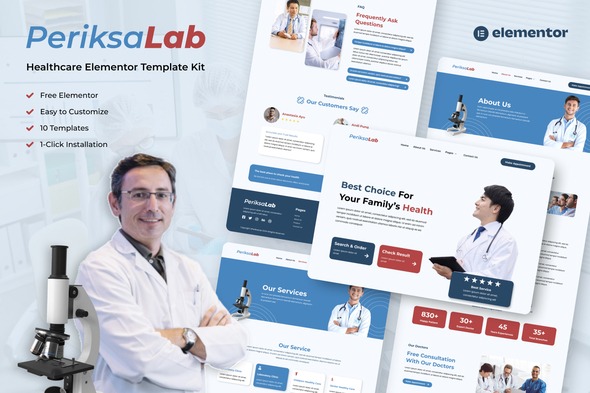 Periksalab  – Healthcare & Medical Clinic Template Kits