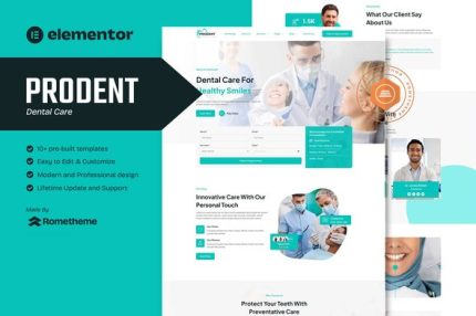 Prodent - Dentist Dental Care Elementor Template Kits