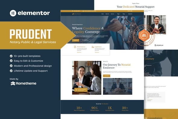 Prudent 1.0 – Notary Public & Legal Services Elementor Template Kit