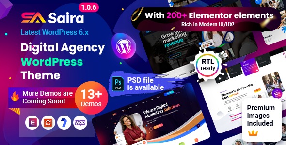 Saira 10.0.9 – Digital Agency WordPress