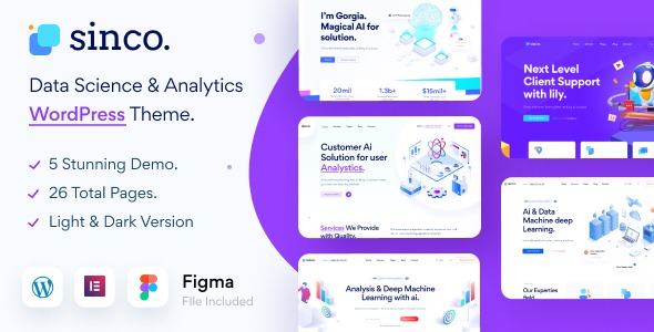 Sinco 1.5 – Data Science WordPress Theme
