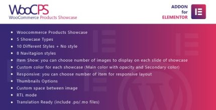 WooCommerce Products Showcase for Elementor