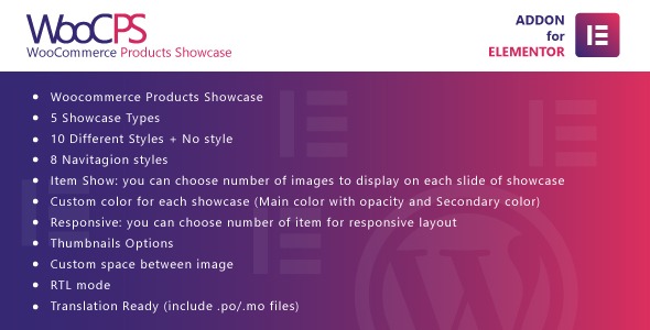 WooCommerce Products Showcase for Elementor 1.0
