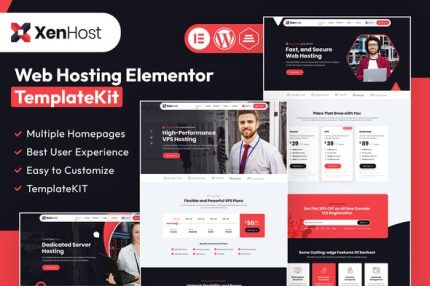 XenHost - Web Hosting Elementor Template Kits