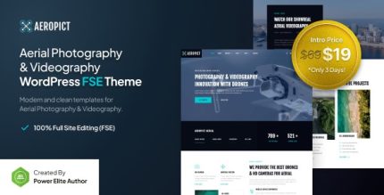 Aeropict - Drone Aerial Photography & Videography FSE WordPress Theme