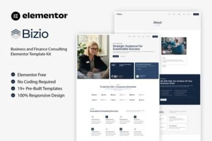 Bizio - Business and Finance Consulting Elementor Template Kits
