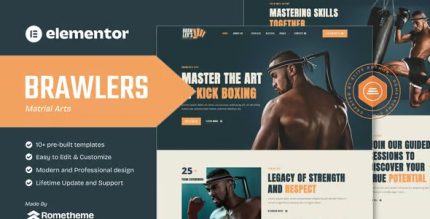 Brawlers - Martial Arts Elementor Template Kit