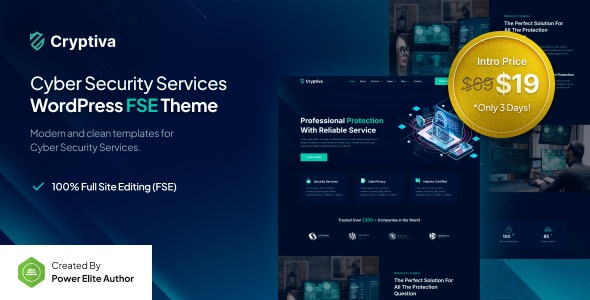 Cryptiva 1.0.3 – Cyber Security Services FSE WordPress Theme