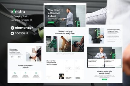 Electra - EV Charging Station Elementor Template Kits